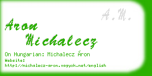 aron michalecz business card